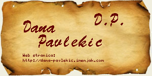 Dana Pavlekić vizit kartica